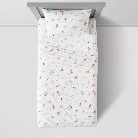 100 % cotton Twin size Pillowfort sheet set for kids Pals Multicolor Beautiful - Picture 8 of 9